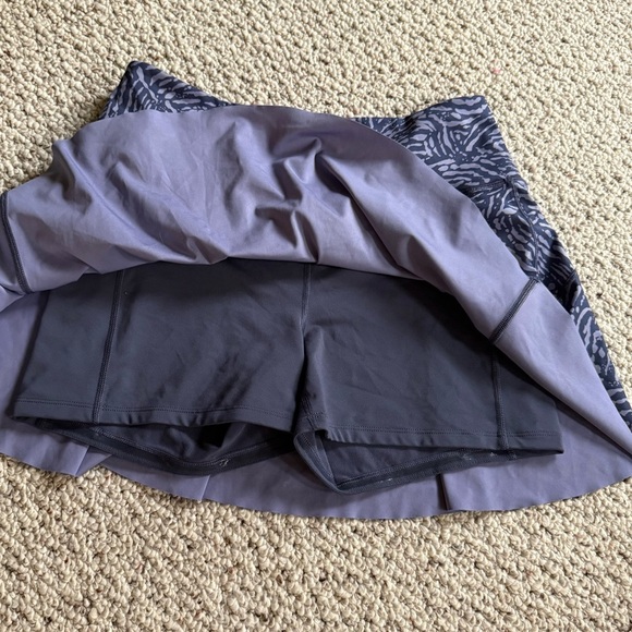 Athleta Purple Ace 13.5 Printed Stretchy Polyester Tennis Skort Plus Size Medium - Picture 2 of 6